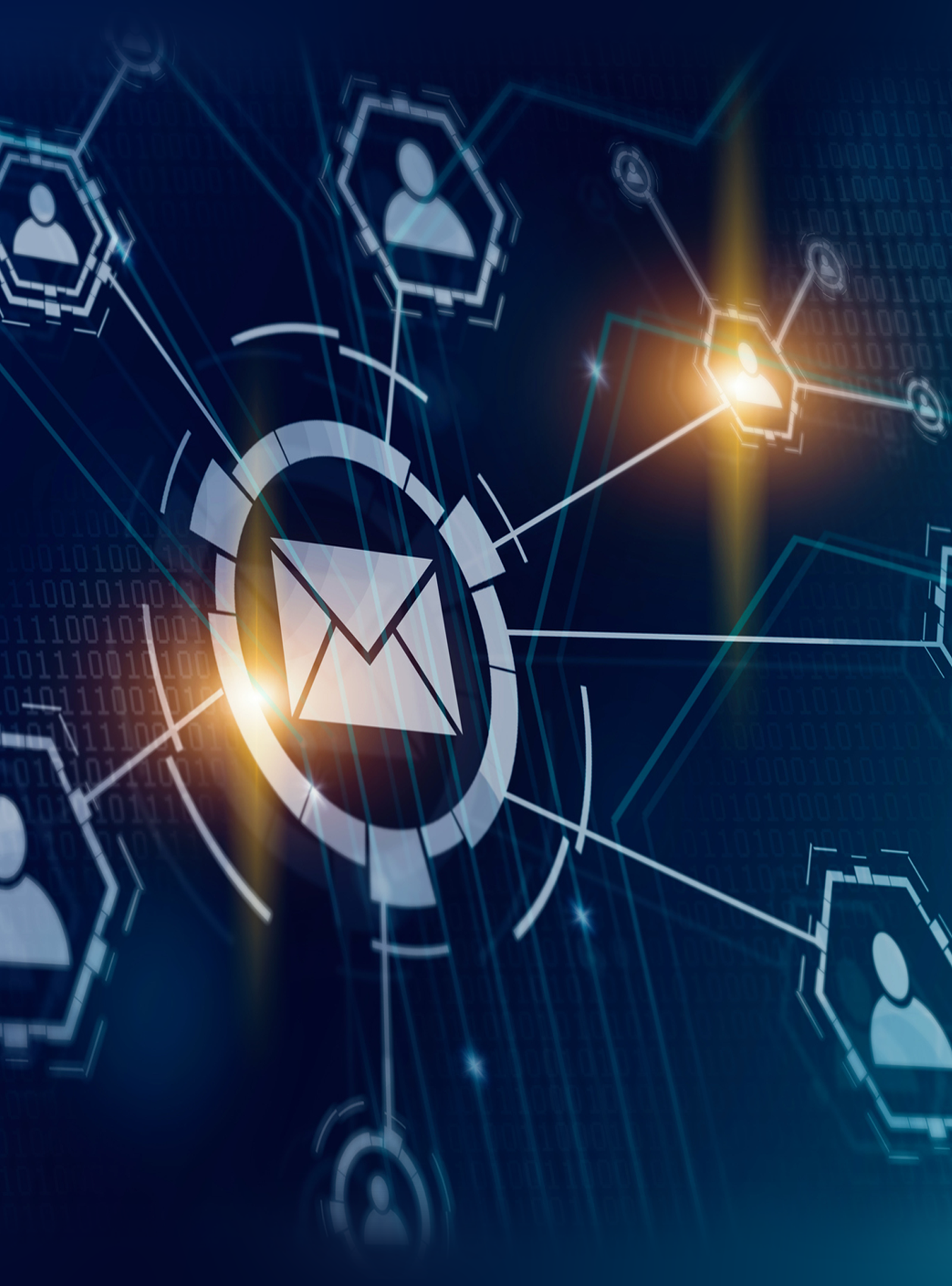 Bild mit Briefumshlag alös Netzwerk für Kontaktseite